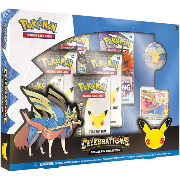 Pokemon TCG: Celebrations Deluxe Pin Box - Contenido en inglés