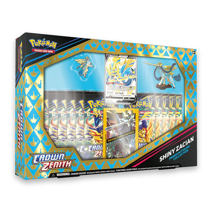 Caja Pokémon Crown Zenit Shiny Zacian Premium Figure Collection - Inglés