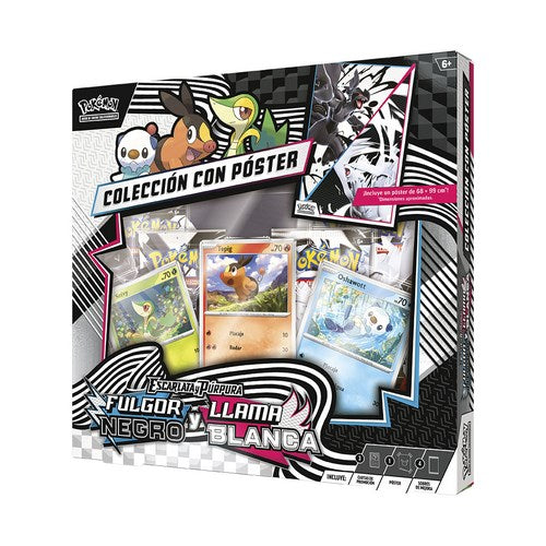 Pokémon TCG - Caja Colección con Póster Fulgor Negro y Llama Blanca